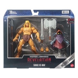 Masters of the Universe: Revelation Masterverse 2022 figurines Deluxe Savage He-Man & Orko 18 cm