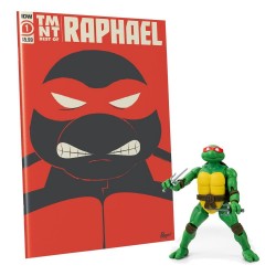 Tortues Ninja figurine et comic book BST AXN x IDW Raphael Exclusive 13 cm