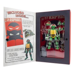 Tortues Ninja figurine et comic book BST AXN x IDW Raphael Exclusive 13 cm