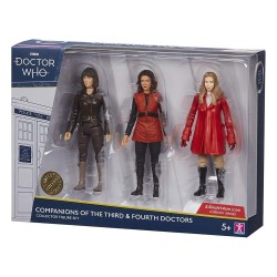 Doctor Who pack 3 figurines Companions of the Third & Fourth Doctors 14 cm