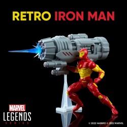 Figurine Marvel LegendsRetro 15cm SDCC2022 Iron Man Plasma Canon Exclusive 