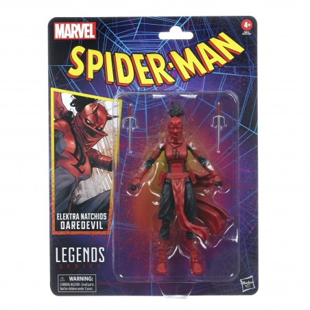 + PRECOMMANDE + - Figurine Marvel Legends 15cm Retro Spiderman Elektra Natchios Dardevil