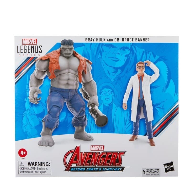 Figurine Hasbro Marvel Legends Series 15cm Gray Hulk et Dr Bruce Banner