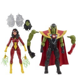 Figurine Marvel Legends Series Skrull Queen et Super-Skrull 15 cm
