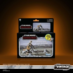Star Wars Vintage Collection 10 cm Mandalorian Speeder Biker - Scout Trooper et Grogu