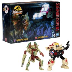 Transformers Collaborative Jurassic Park x Transformers Dilophocon and Autobot JP12
