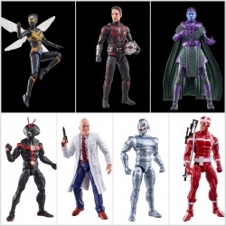 + PRECOMMANDE + - Figurines Marvel Legends 15cm Ant-Man Quantumania Set de 7 figurines + Baf Cassie Lang 