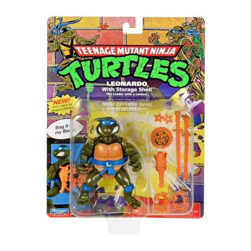 Tortues Ninja assortiment figurines Classic Turtle 10 cm  Leonardo Storage Shell