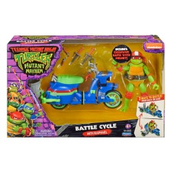 + PRECOMMANDE + - Les Tortues Ninja Teenage Years véhicules avec figurines 30 cm Turtle Cycle with sidecar et Raphael 