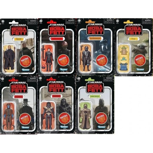 Figurine Star Wars Retro The Book Of Boba Fett série de 7 figurines 