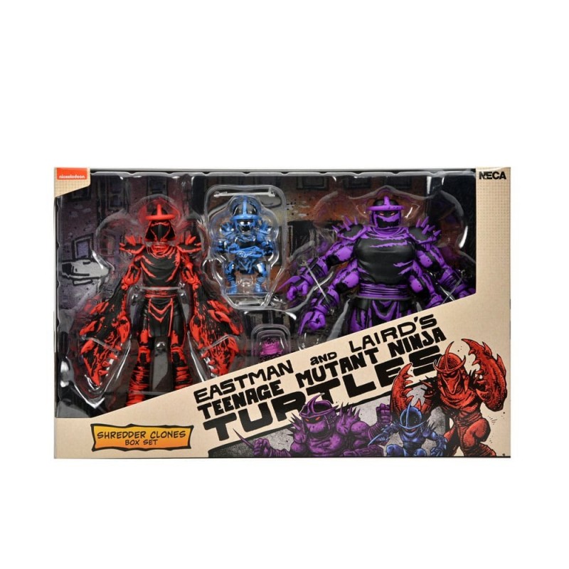 + PRECOMMANDE + - Teenage Mutant Ninja Turtles (Mirage Comics) figurines Shredder Clones Box Set 18 cm