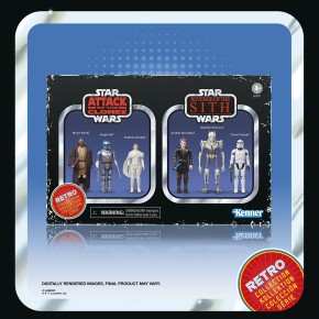 Figurine Star Wars Retro Collection Multipack Star Wars Épisode II et Épisode III
 