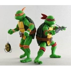 Les Tortues ninja pack 2 figurines Michelangelo & Raphael 18 cm